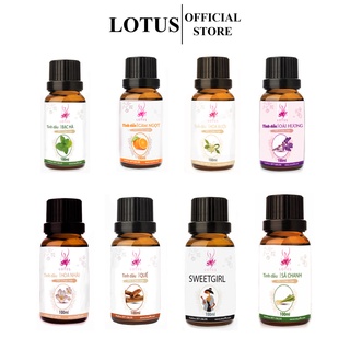 Tinh dầu 8 loại, Tinh dầu cam, tinh dầu oải hương, ttinh dầu hoa anh thảo Lotus Oil 10ml