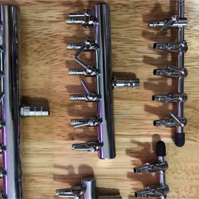 Van chia khí ibox, có khoá từng đầu: van 1; van chia 2; van chia 3