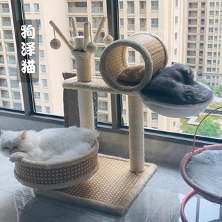 Khung hình mèo mây leo núi kiểu Nhật Bản lưới đỏ tích hợp cây cào ván nhảy giàn sisal mùa hè