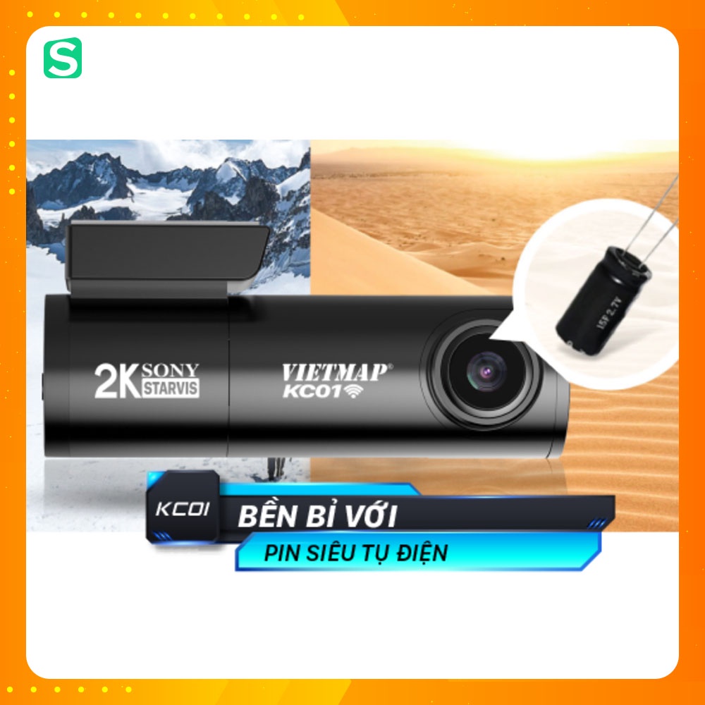 Camera hành trình VIETMAP KC01 Pro Verson 2.0 Cảnh Báo Giao Thông - Cảm biến 2K Sony Starvis
