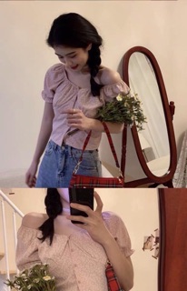 Áo Croptop Hoa Nhí ( Có ảnh thật )