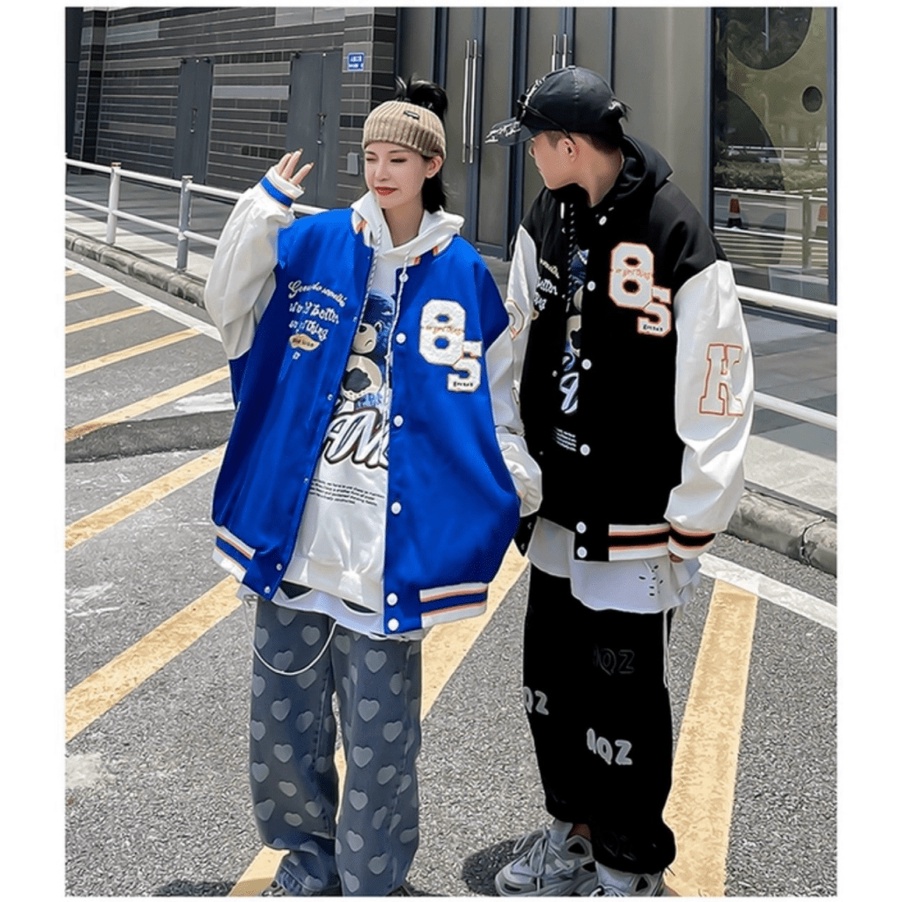 Áo Bomber Nam Chất Dù Hai Lớp Hình In 85 Phối Tay Trắng Form Rộng Che Nắng Mặc Thoải Mái [NEW UNISEX]