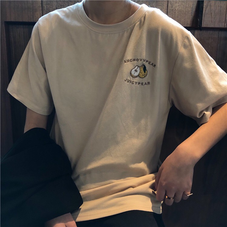 Áo Thun Tay Lỡ KOMBOH Dáng Rộng Unisex Ulzzang, Áo Phông Nam Nữ BƠ THÊU - A38
