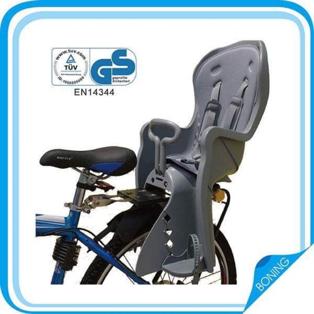 Ghế xe đạp cho bé BG9, Bikemate xuất Châu Âu. dùng cho em bé từ 1-5 tuổi. Lắp vừa các loại xe đạp, Cả xe không có baga