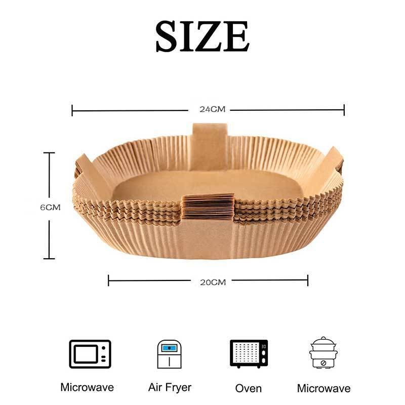 Set 50/100 Tấm Lót Nướng Bánh Chống Dính Chống Dầu Hình Vuông Có Tay Cầm Sử Dụng Một Lần