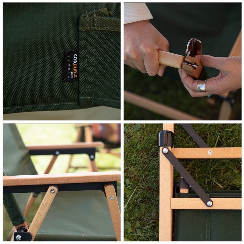 Ghế cắm trại naturehike campoutvn dã ngoại du lịch ghế gấp xếp gỗ sồi A044