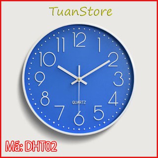 Đồng hồ treo tường hình tròn mã DHT02 (4 màu)