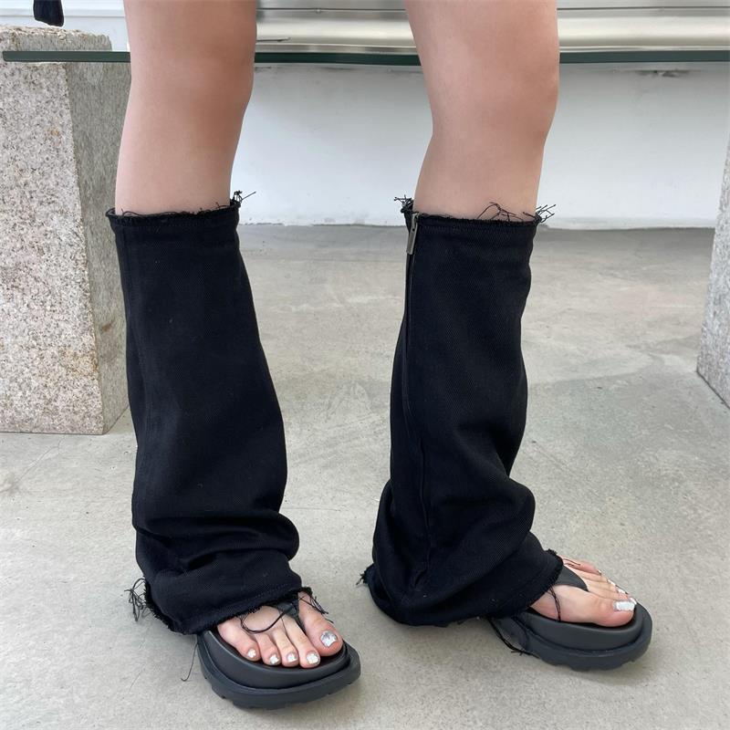 Giày Bốt denim Cổ Cao Đế Dày Thời Trang Mùa Hè Hàng Mới 2022 Cho Bạn Gái