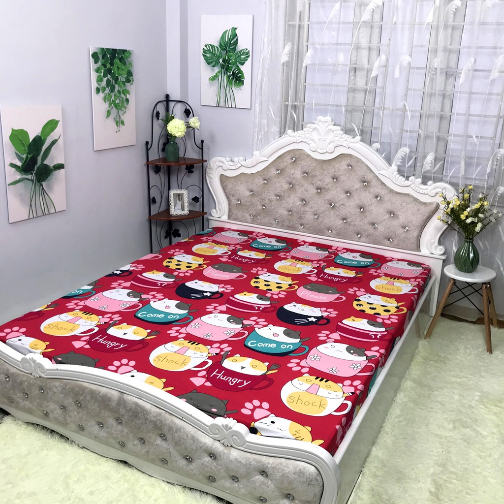 [Titox] ( Thanh lý ) Ga chống thấm hàng cotton có nhiều họa tiết đủ kích thước m2/m6/m8/2m2