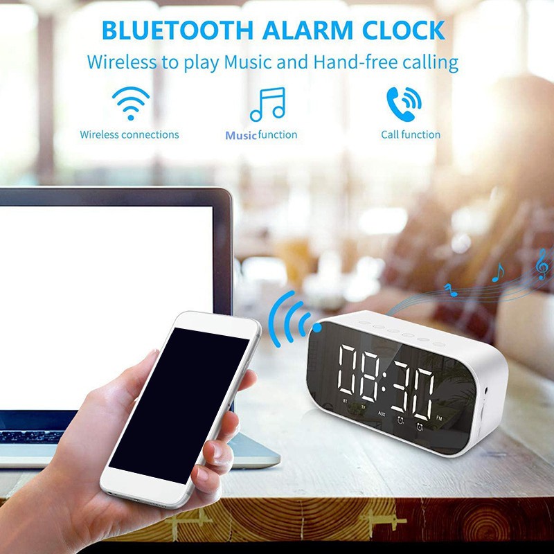 Đồng Hồ Báo Thức Kỹ Thuật Số Kết Nối Bluetooth