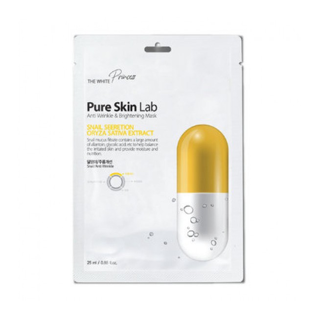 Mặt Nạ THE WHITE Princess Ngừa Nếp Nhăn & Sáng Da  Pure Skin Lab - Snail Seeretion Oryza Sativa Extr