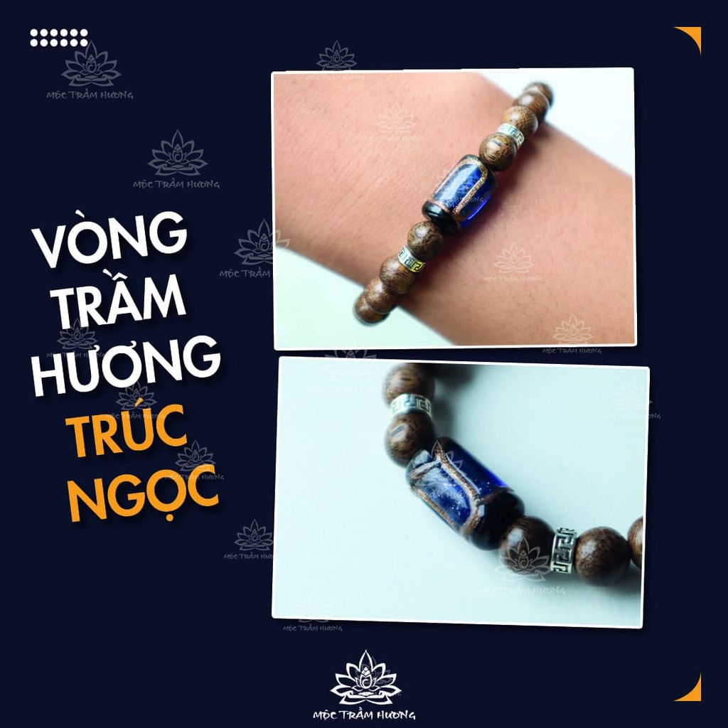 💥399k💥Vòng Trầm Hương Trụ Trúc Đính Đá Sắc Trợ Mệnh Size 6/7/8mm - Đá Phong Thủy - Bạc S925 - May Mắn & Tài Lộc