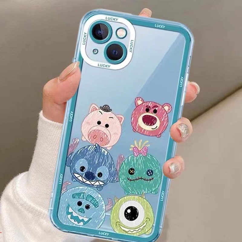 Ốp Điện Thoại Silicon Chống Rơi Họa Tiết Dễ Thương Cho IPhone11 12 13 Pro MAX X XS MAX XR 6 7 8 Plus