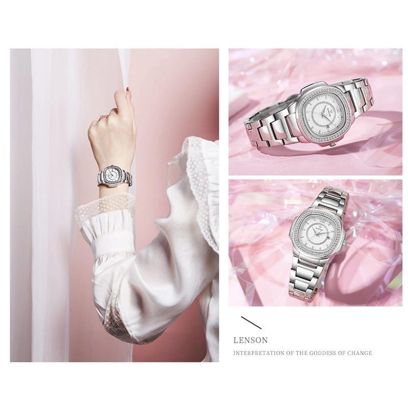 Đồng hồ nữ W w o o r chính hãng cao cấp đẹp, đồng hồ nữ dây kim loại mặt vuông, BH 24 tháng mã A2 | BigBuy360 - bigbuy360.vn