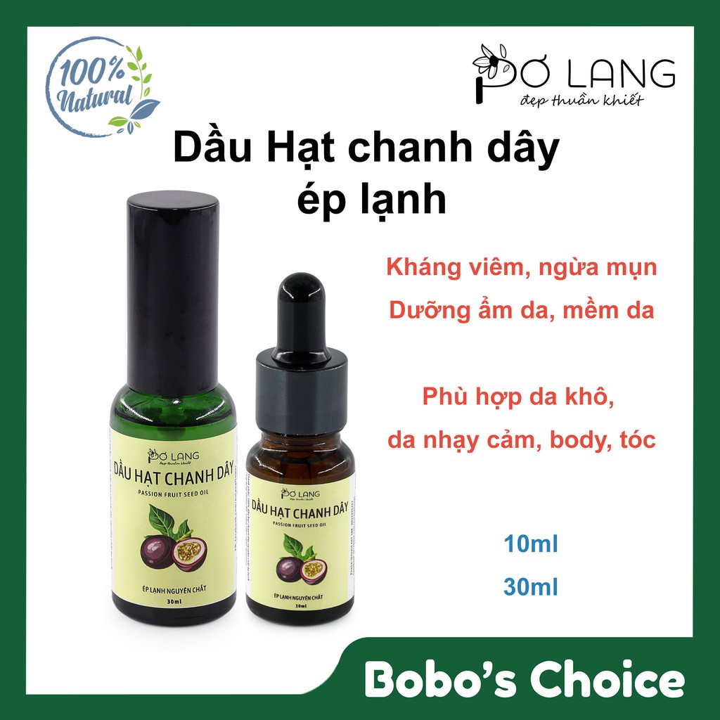Dầu hạt chanh dây ép lạnh Pơ Lang