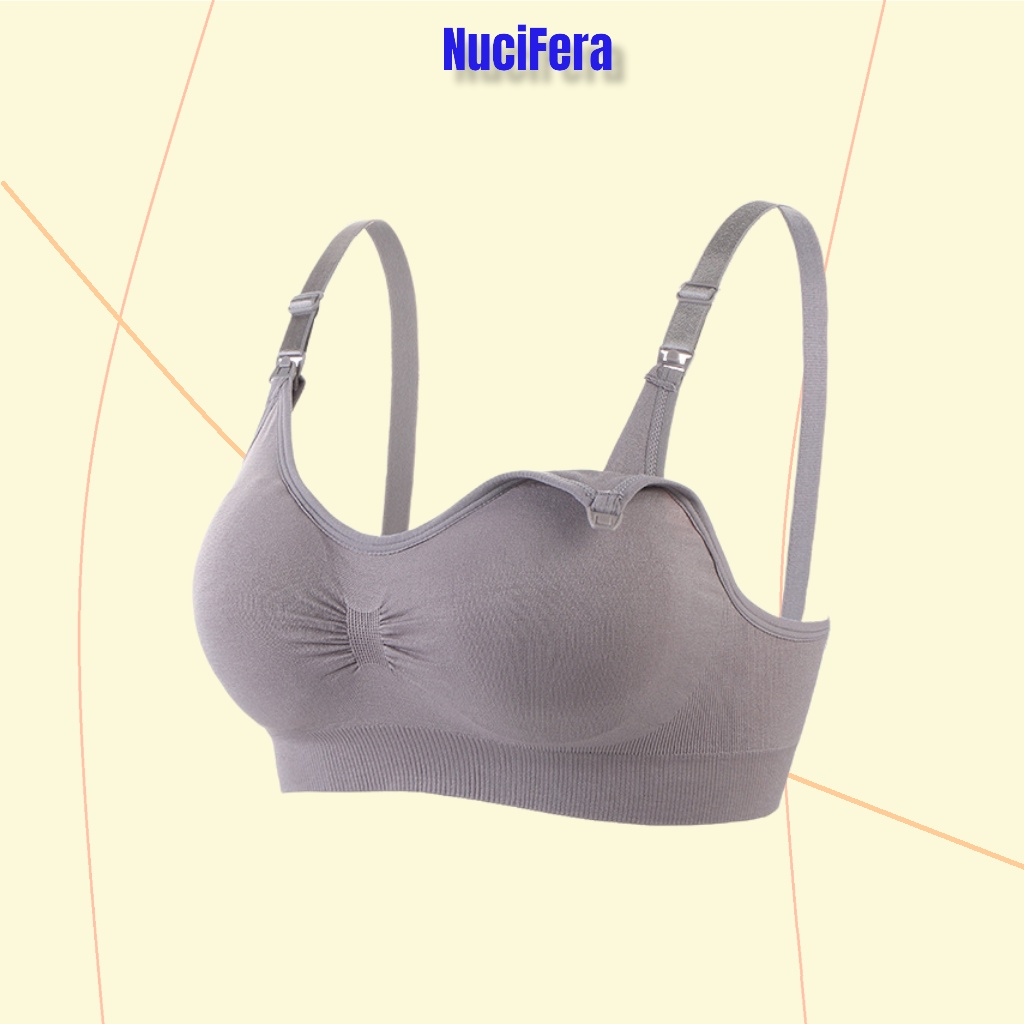 Áo ngực bầu mềm êm co dãn nhiều AL84_NuciFera với Cup ngực có khóa tháo được