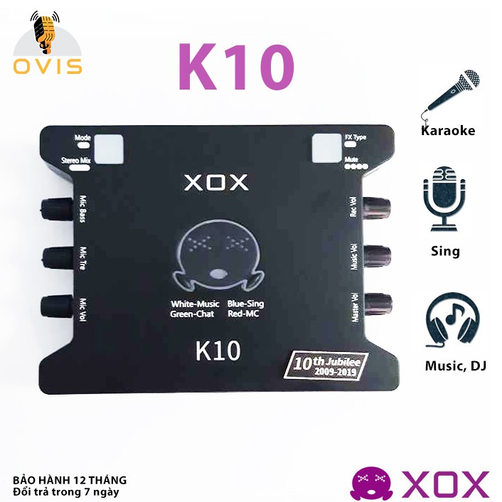 [BH 12 THÁNG] Sound card Hát Karaoke Online XOX K10 10th Jubilee