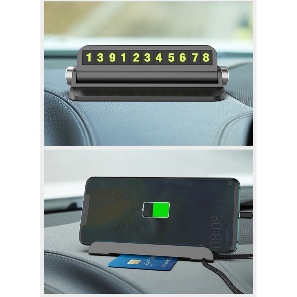 Bảng ghi số điện thoại kèm giá đỡ điện thoại đặt taplo khi đỗ xe ô tô | BigBuy360 - bigbuy360.vn