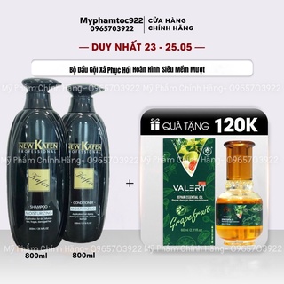 Cặp Dầu Gội Xả Sêu Mềm Mượt Hoàn Hình NEW KAFEN 800ml - gội xả kafen chính hãng