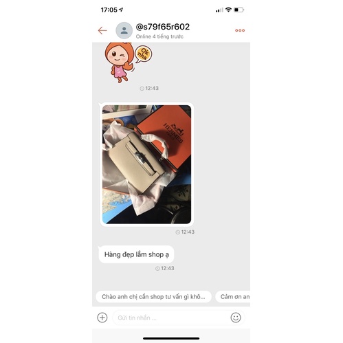 Túi HM sz 19cm fun box tag bạc