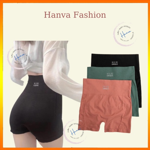 Quần Tập Gym, Thể Thao Nữ Dáng Ngắn Lưng Cao Co Giãn 4 Chiều Thấm Hút Mồ Hôi Thoáng Mát Hanva
