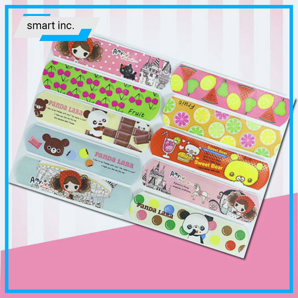 Băng Cá Nhân Cute Hộp 120 Miếng 🎀GIÁ RẺ🎀 Băng Gâu Dán Vết Thương Plaster Băng Keo Cá Nhân Hình Thú Cho Bé Gia Đình