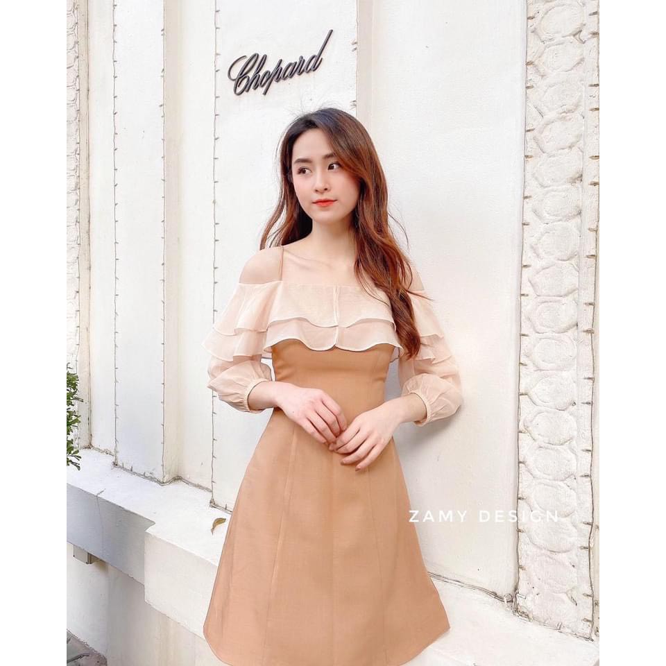 Rập giấy A0 mã 1296 - đầm tay dài trễ vai 7 mảnh