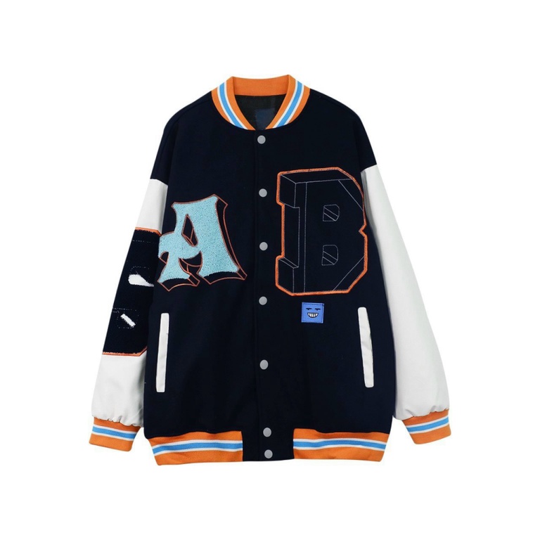 Áo Khoác Bomber Nữ Chất Nỉ Mềm Mịn In Logo AB Form Rộng Che Nắng Tốt Mặc Đẹp Thoải Mái NEW UNISEX