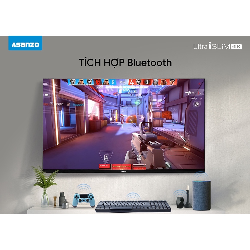 Smart Tivi Islim Asanzo 4K 43 Inch Model 43U72 - Hàng chính hãng (Bảo hành 24 tháng)