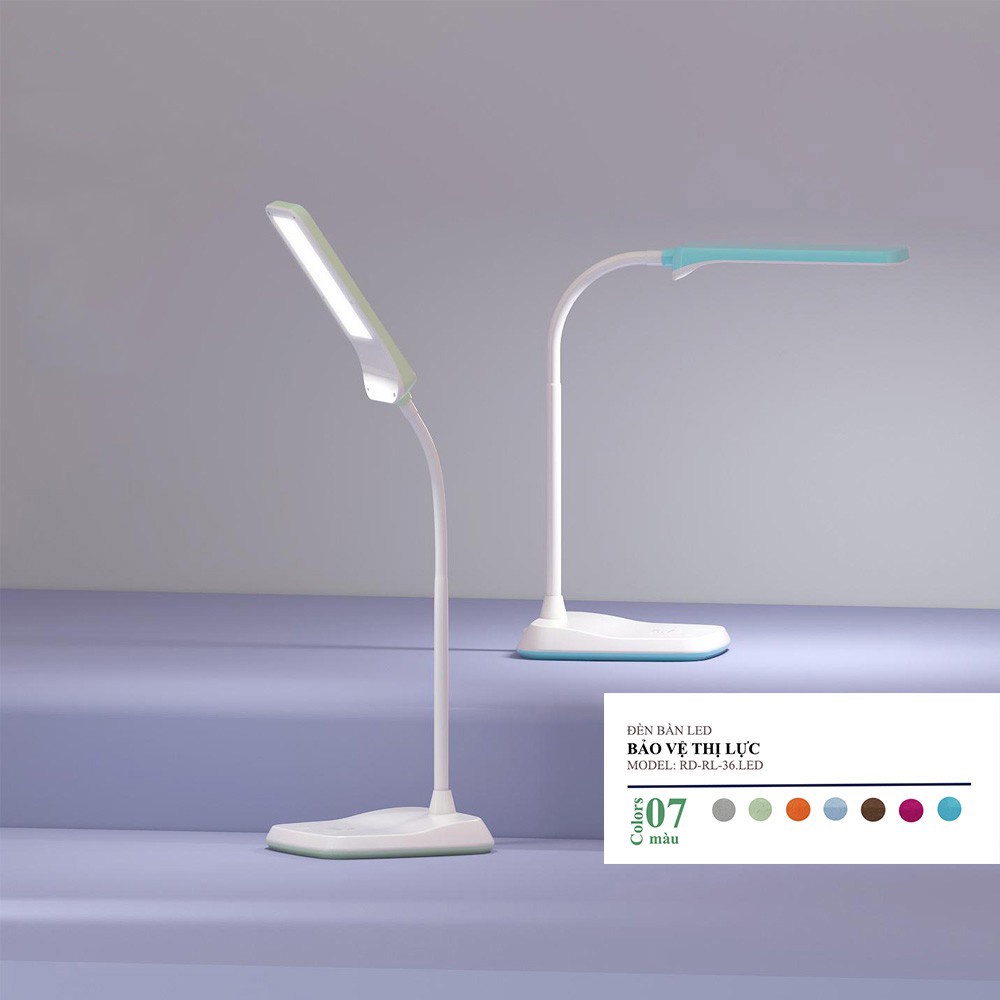 Đèn Học Để Bàn Chống Cận Rạng Đông RD-RL-36.LED - 6W Phím bấm cảm ứng Sử dụng chip LED Samsung Bảo hành 2 năm