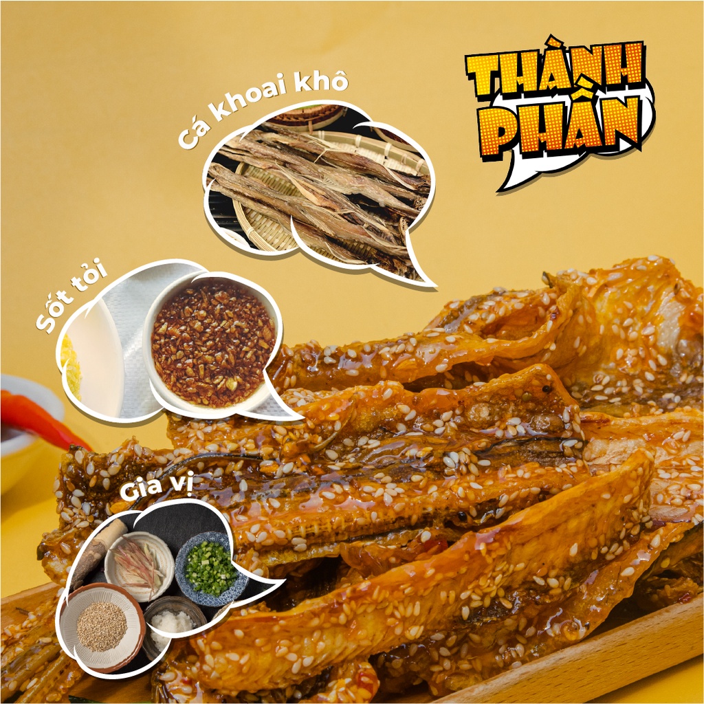 Khô cá khoai rim mè 200g đồ ăn vặt ngon giá rẻ Đệ Nhất Khô Đặc Sản Phan Thiết AV19