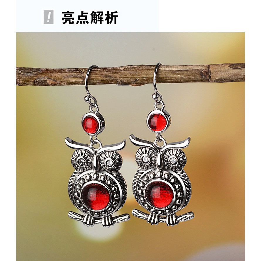 Khuyên Tai Nữ Trang Tạo Hình Chim Cú