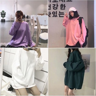 Áo Thun Basic Tay Dài Trơn Unisex [Nhiều Màu