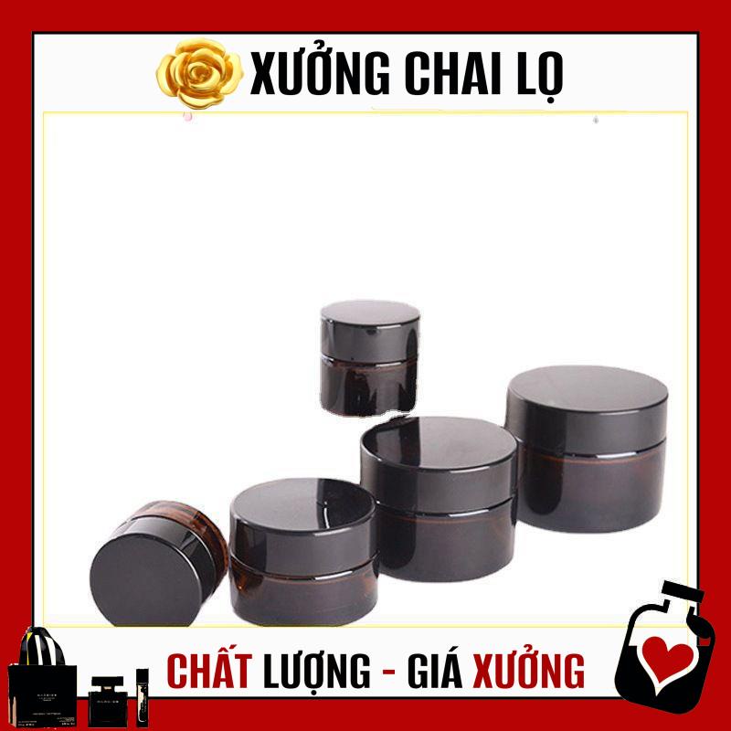 Hủ Đựng Kem ❤ TOP GIÁ RẺ ❤ Hũ Chiết Kem Thủy Tinh Nâu 15g/20g/30g/50g/100g chiết mỹ phẩm , phụ kiện du lịch