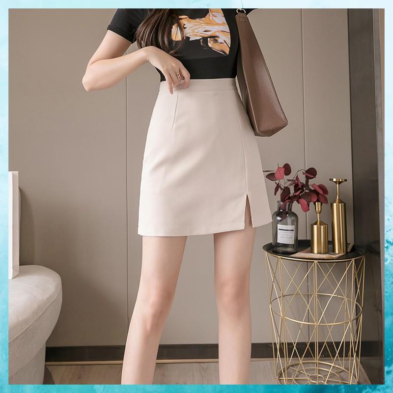 [FreeShip] Chân Váy Ngắn Chữ A Xẻ Trước, Chân Váy Chữ A Công Sở Xẻ Tà Cực Xinh Có Quần Chống Lộ - CV02 | BigBuy360 - bigbuy360.vn