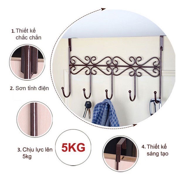 [Hàng Loại 1] Móc Treo Quần Áo , Móc Treo Đồ Sau Cửa Móc Treo Đa Năng Tiện Lợi