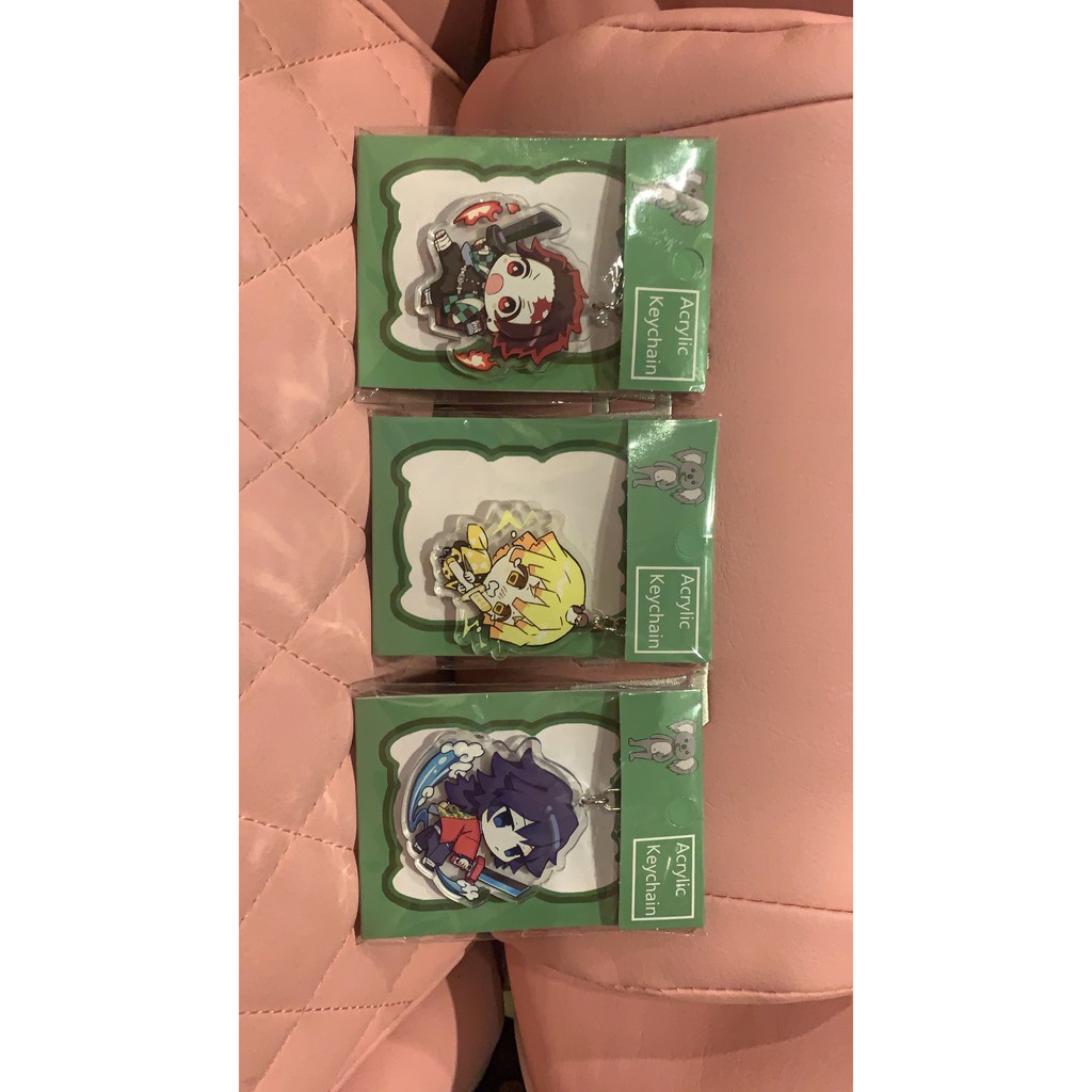 Móc khóa Kimetsu no Yaiba thanh diệt quỷ Tanjirou Zen Giyu Kanao Shinobu Muichiro Obanai Mitsuri Sanemi Tengen