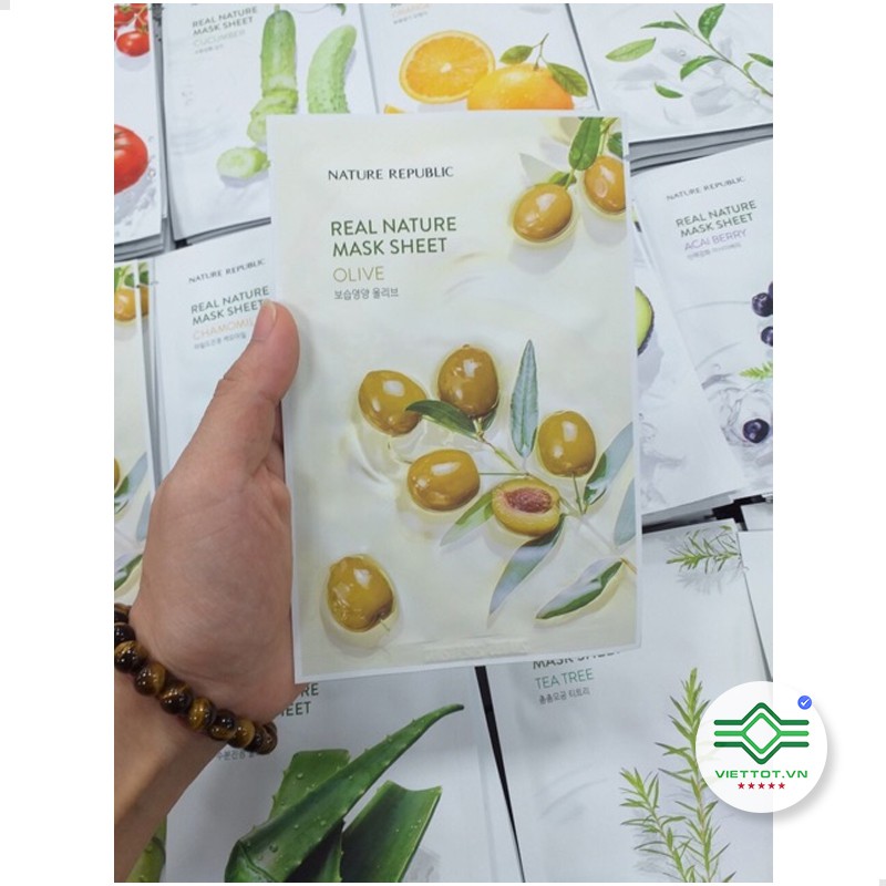 Lẻ miếng Mặt nạ NATURE Republic Real Nature Mask Sheet 23ml VT224