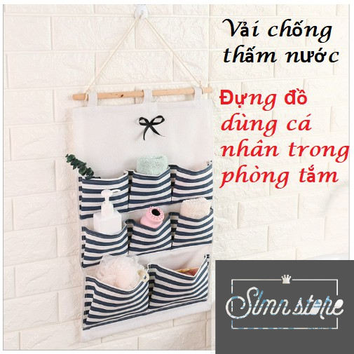 ️️Túi đựng đồ treo tường 3 ngăn tiết kiệm diện tích, thiết kế xinh xắn bền đẹp đa năng tiện lợi - giao màu ngẫu nhiên.