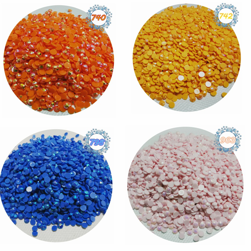1 Túi 5G Hạt Cườm Tròn 447 Màu Tự Làm Tranh Đính Đá Thủ Công