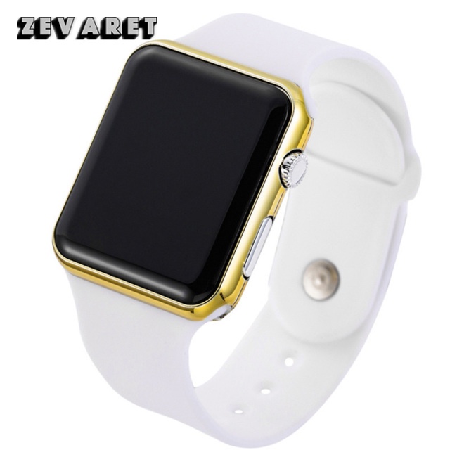 Đồng Hồ Điện Tử Thể Thao Zevaret Mặt Vuông Có Đèn LED Dây Cao Su Dành Cho Nam Nữ