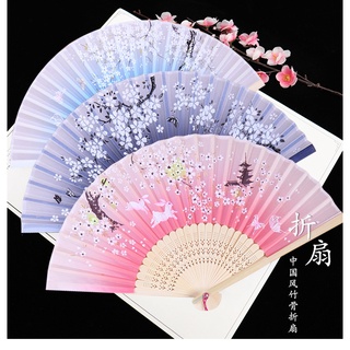  Quạt lụa cổ trang Trung Quốc quạt múa cổ trang đẹp quạt cầm tay phong cách cổ trang siêu xinh có dây tuyến làm quà 