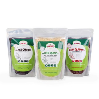 [Bịch 500g hàng Peru] Hạt Diêm Mạch Quinoa Nhập khẩu từ Peru ( Organic)- Hạt Diêm mạch Đen, Đỏ, Trắng