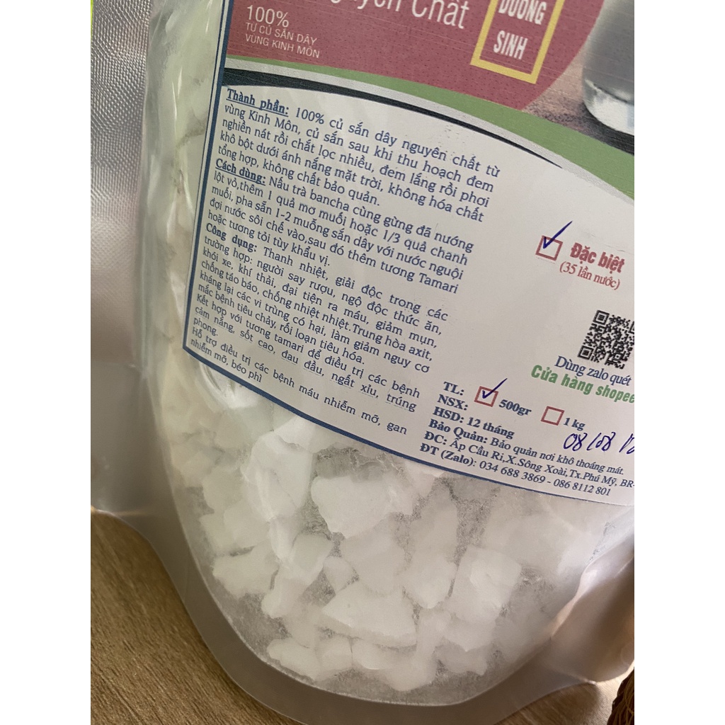 Bột Sắn Dây Đặc Biệt  - Nguyên chất 100% - Lọc 35 nước - Theo PP Ohsawa