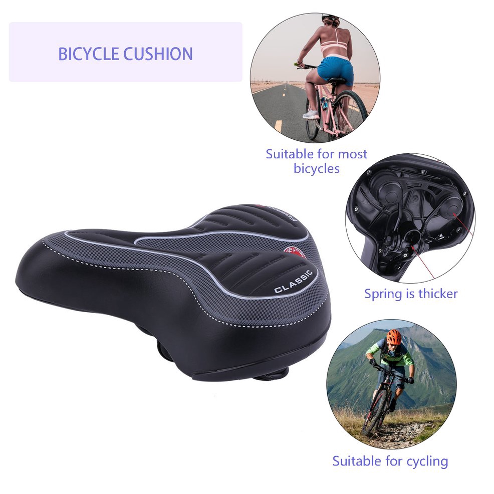 Yên xe đạp bản to mềm mại thoải mái chất lượng cao