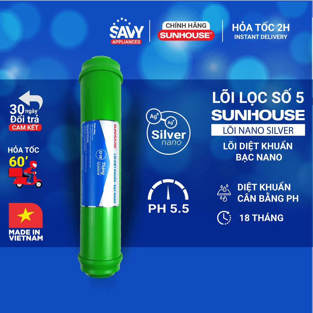 Combo lõi 5 đến lõi 10 Sunhouse [Chính hãng] - Lõi tạo khoáng bù điện giải