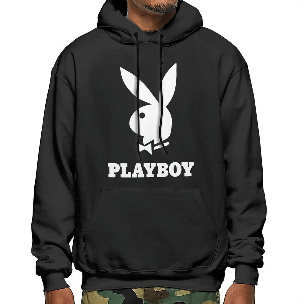 Áo hoodies có nón dài tay in hình playboy