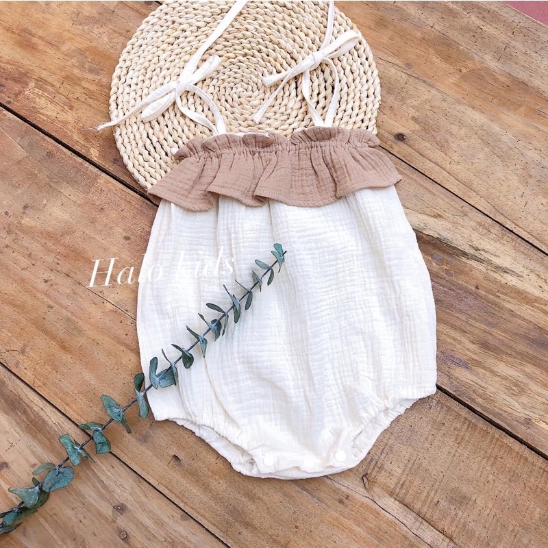 Body 2 dây xô muslin siêu thoáng (ảnh thật tự chụp)