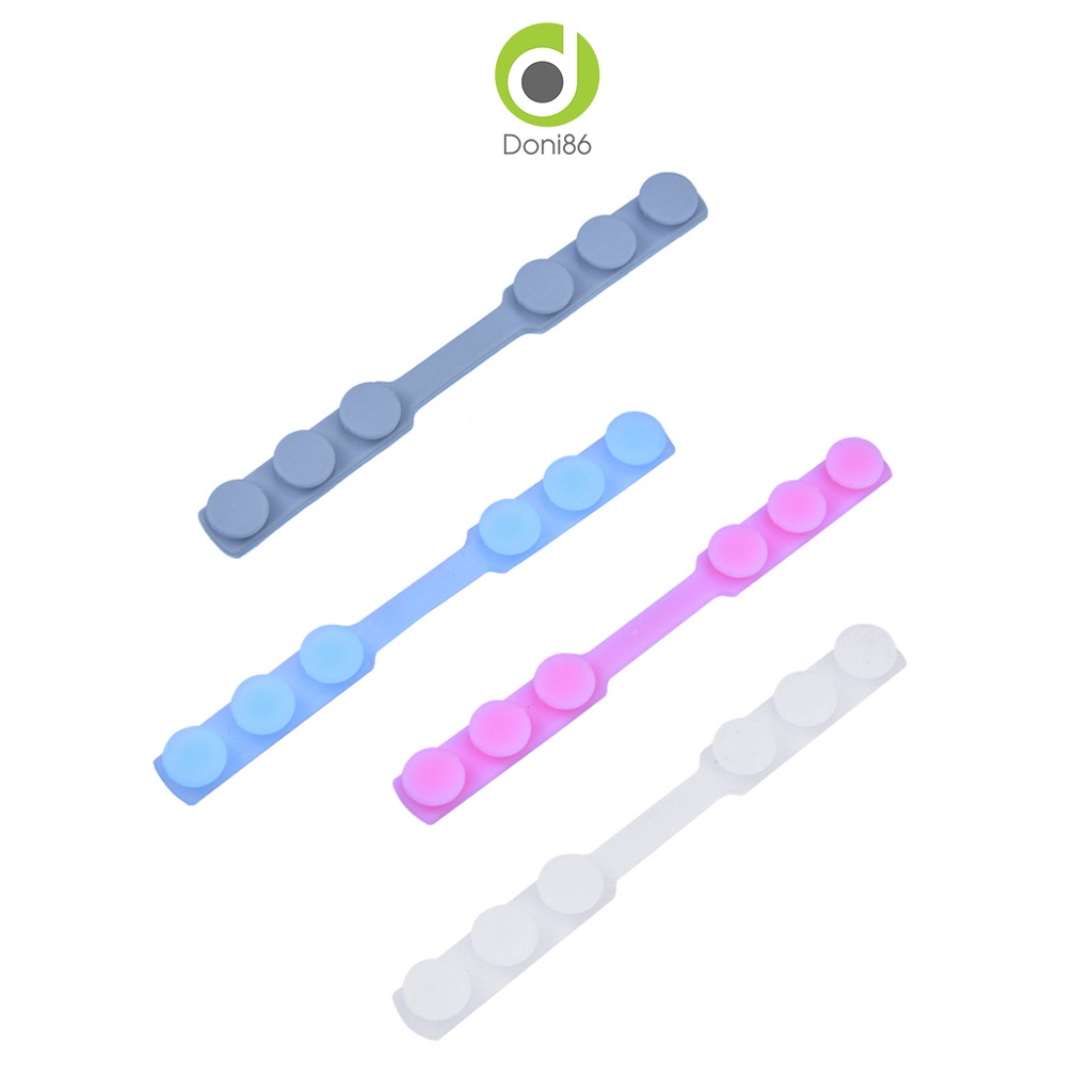 Dây đeo khẩu trang silicone chống đau vành tai 6 nút điều chỉnh, thoải mái khi đeo khẩu trang cả ngày - Doni - DOPK201