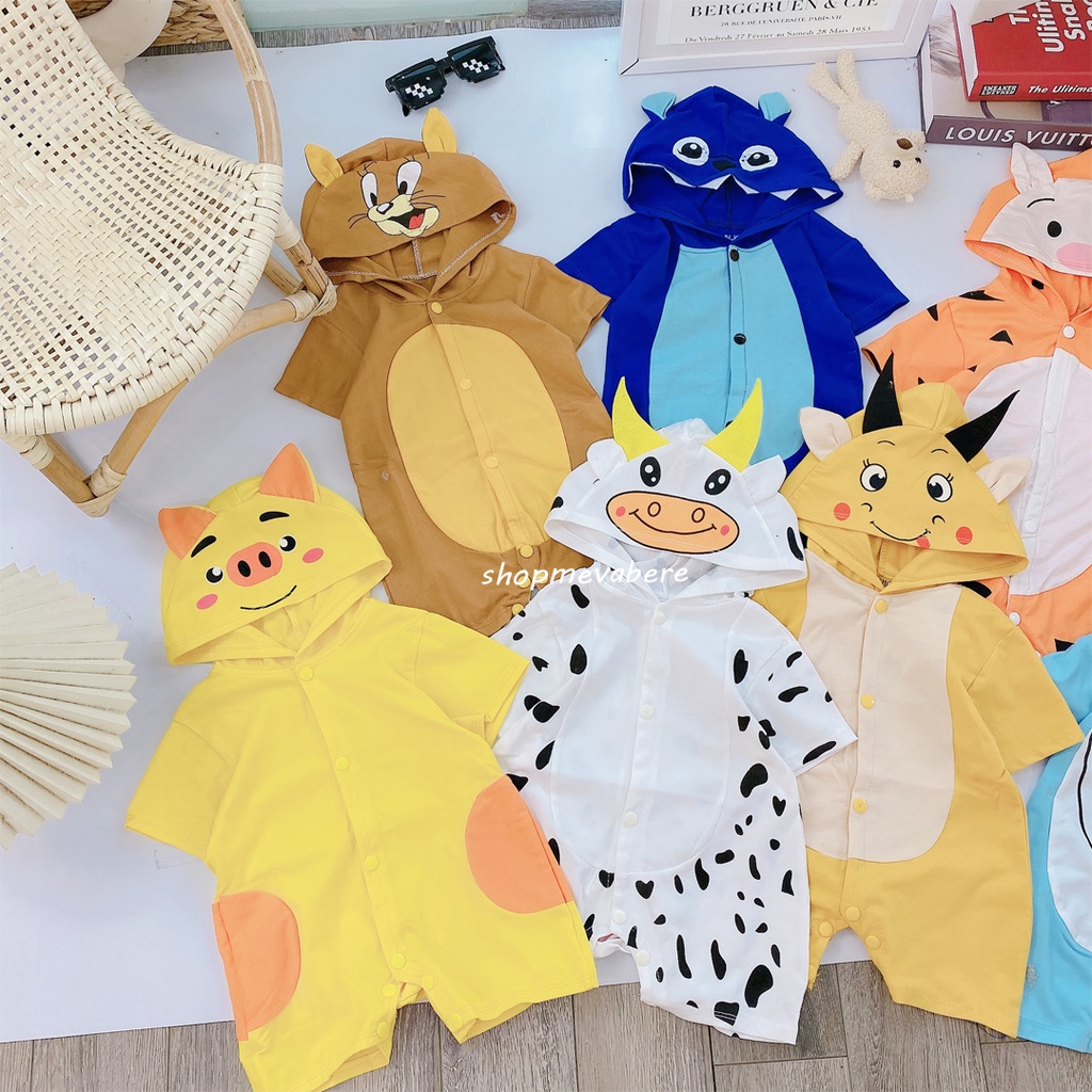 BODY ĐÙI HÌNH THÚ NGỘ NGHĨNH CHO BÉ TRAI VÀ BÉ GÁI 3-14KG, VẢI MỀM MỊN CO GIÃN 4 CHIỀU - 𝐁𝐃𝟏𝟓